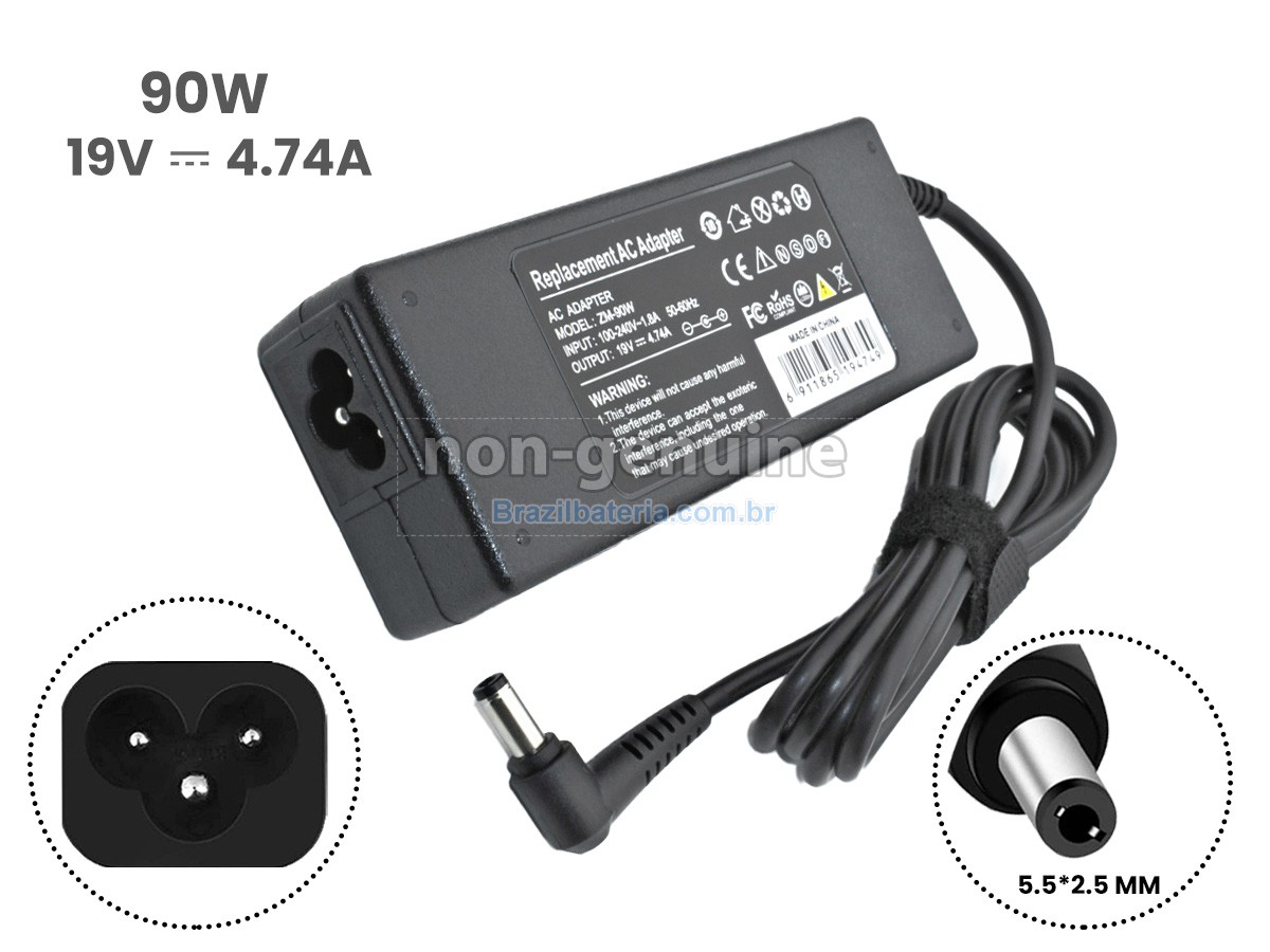Adaptador de energia para Asus 90W 19V-4.74A 5.5*2.5MM