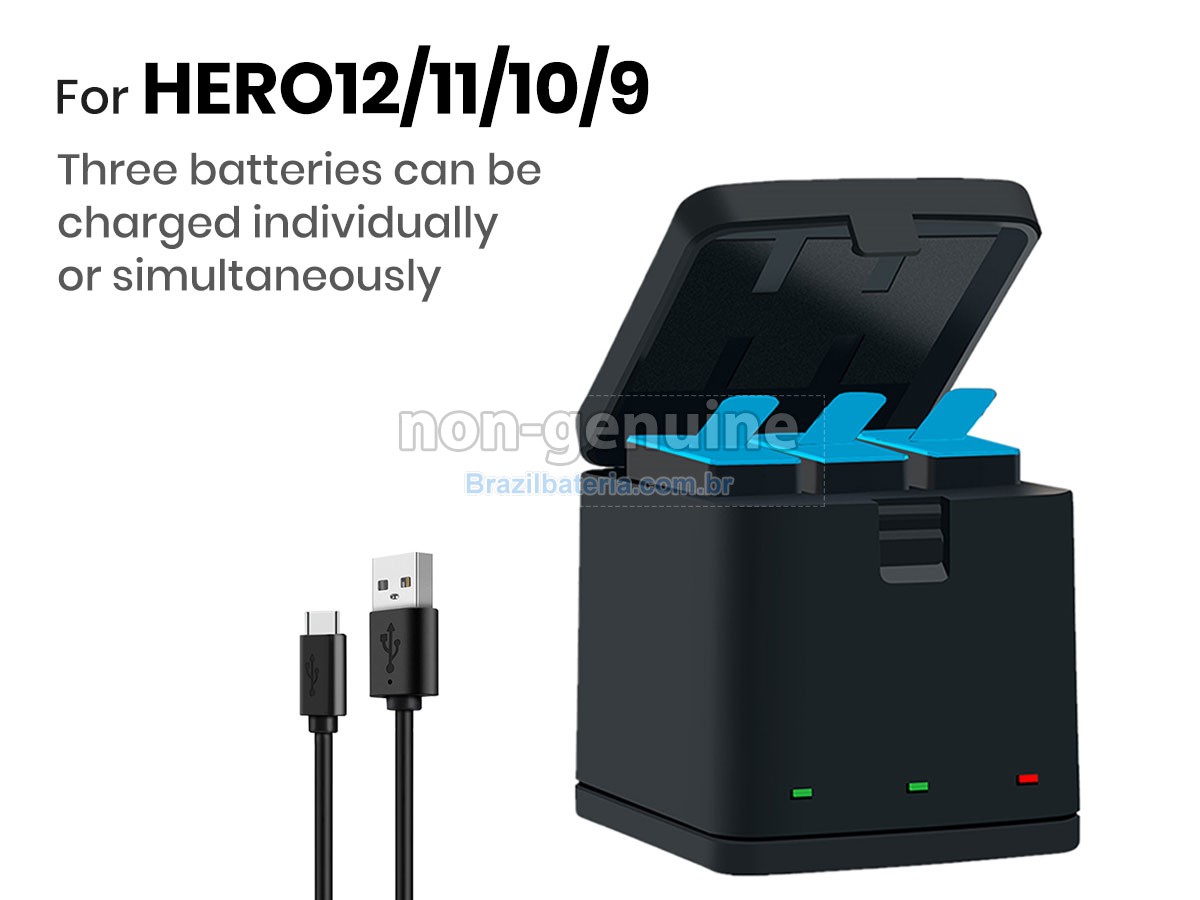 Adaptador de energia para GoPro 3 CHANNEL BATTERY CHARGER