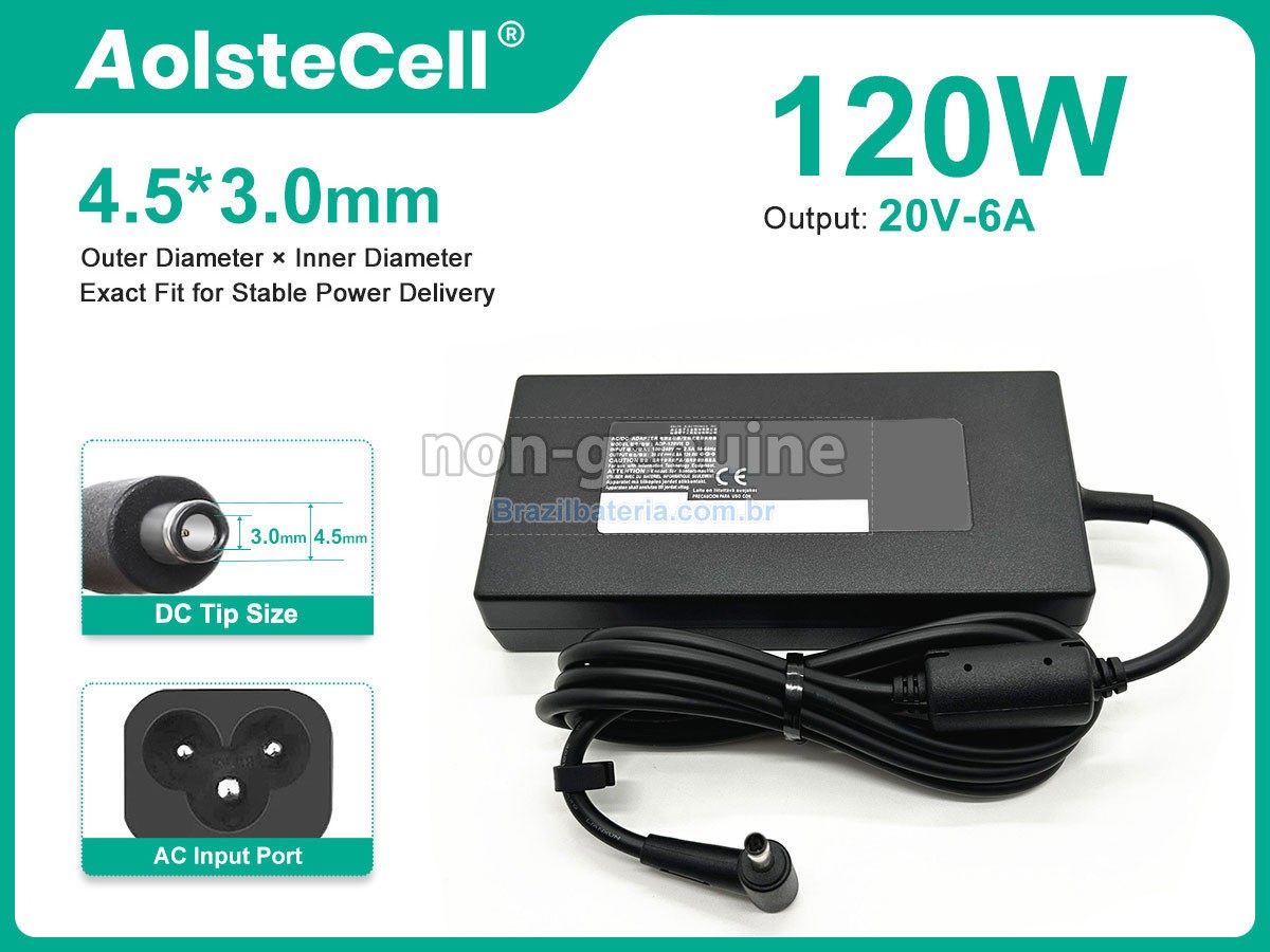 Adaptador de energia para MSI GV15 THIN 11SCV