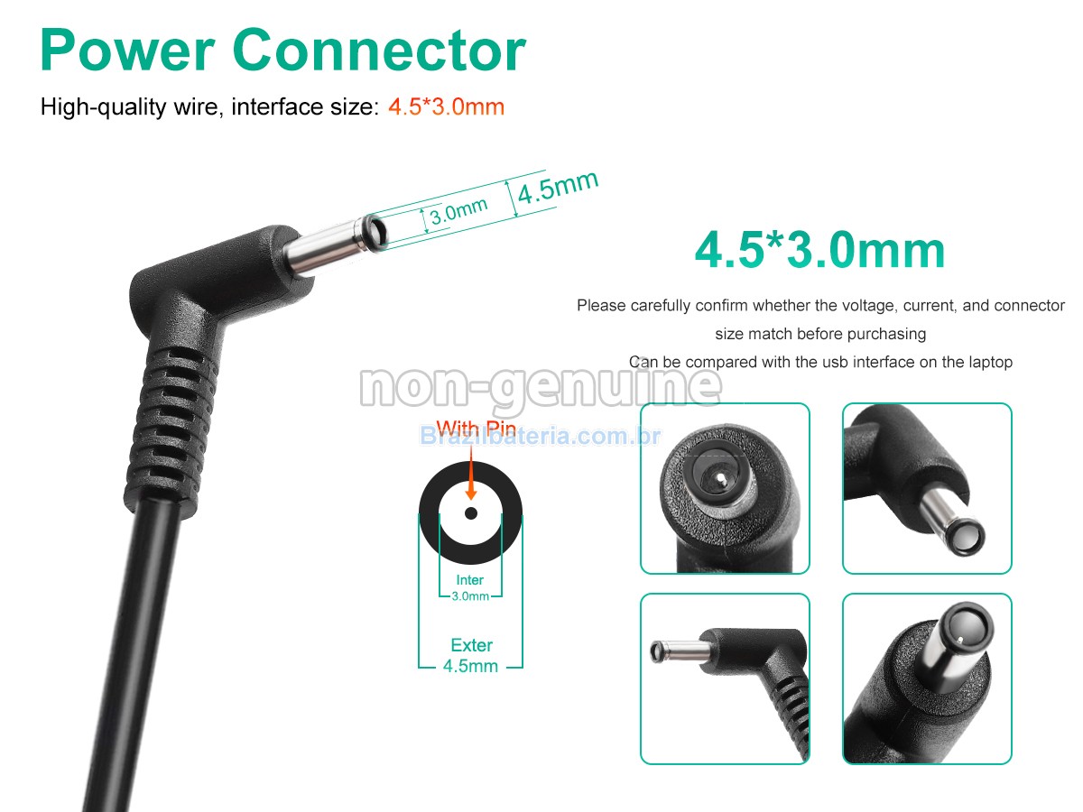 Adaptador de energia para MSI GV15 THIN 11SCV