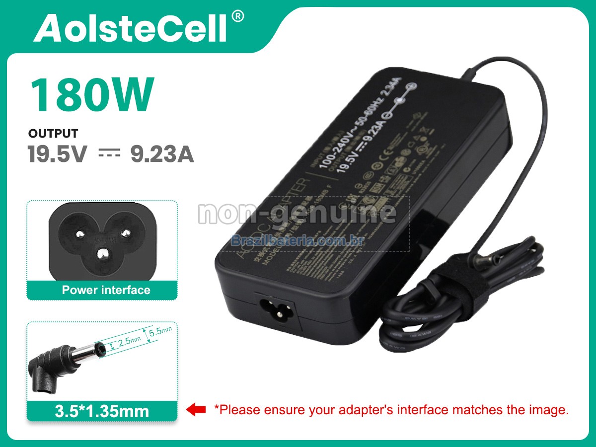 Adaptador de energia para MSI GF63 GV62 GL62 GL62M GV72 GE72 GE60 GE62