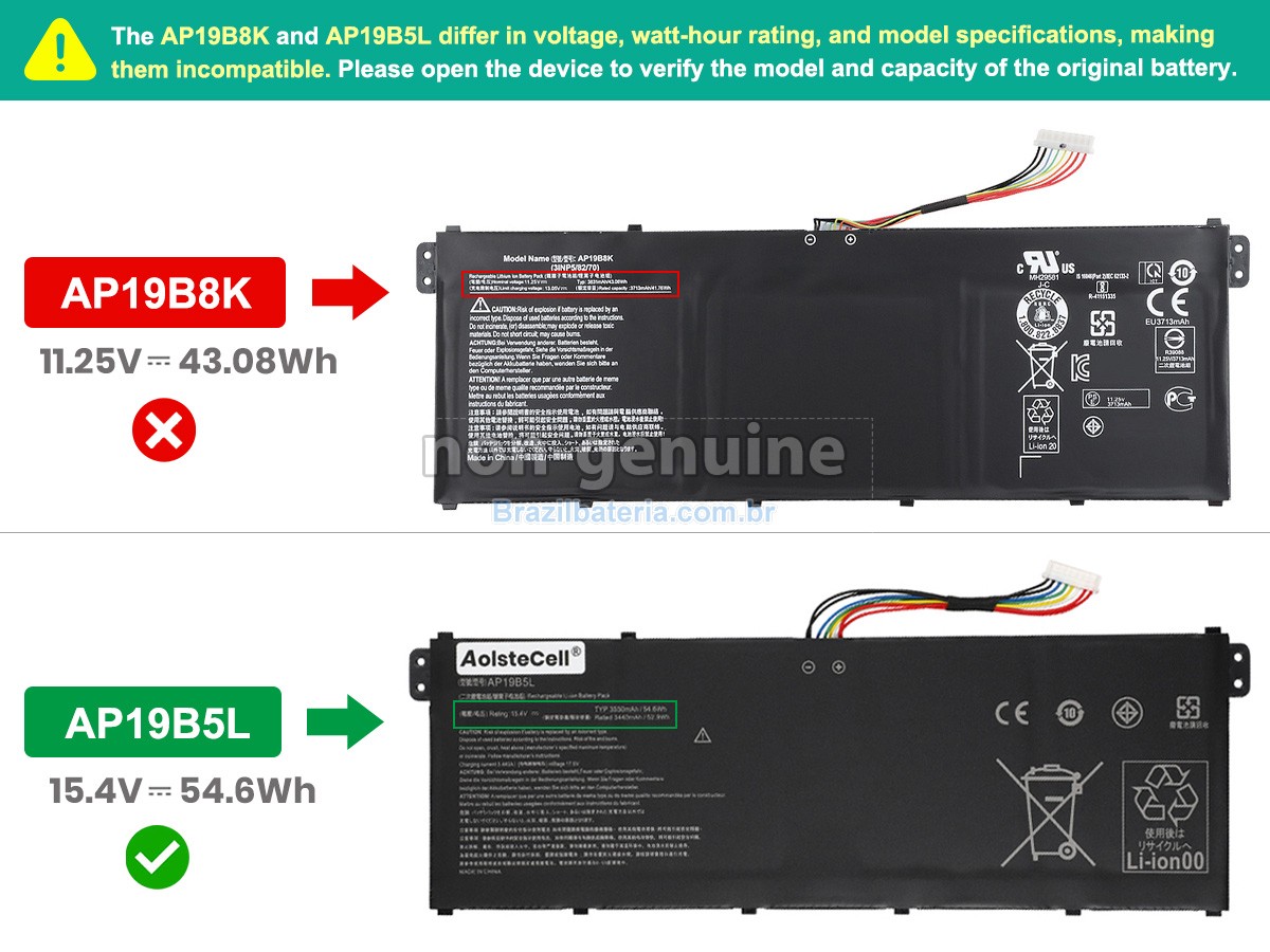 Bateria para Acer Aspire 3 A315-58-39XJ