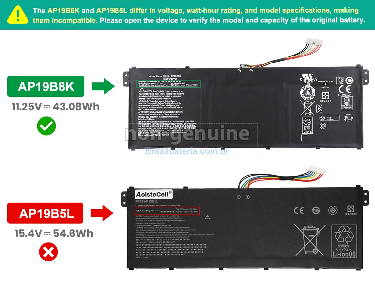 Bateria para Acer Aspire 3 A315-58-39XJ