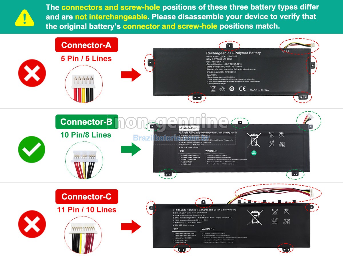 Bateria para Gateway U3576127PV-2S1P