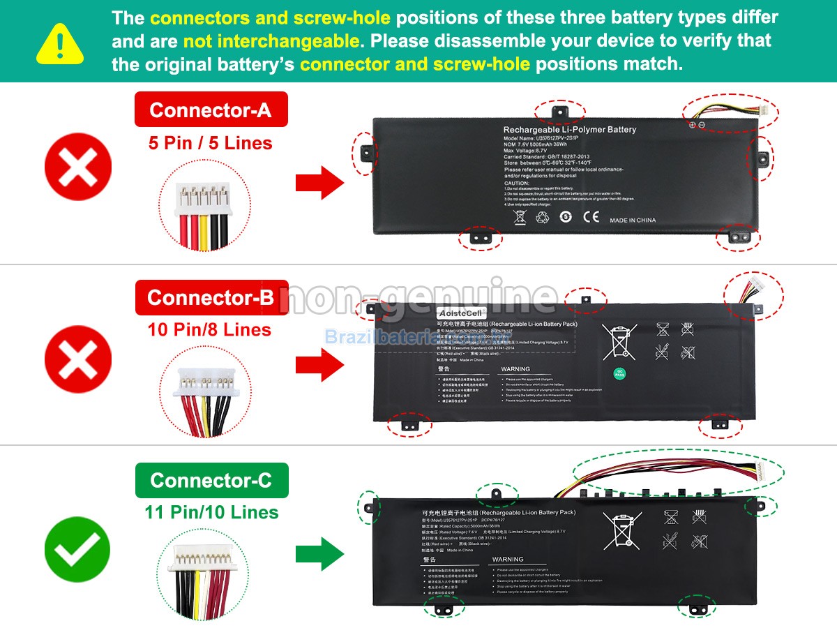 Bateria para Gateway U3576127PV-2S1P