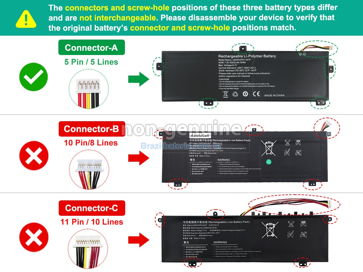 Bateria para Gateway U3576127PV-2S1P