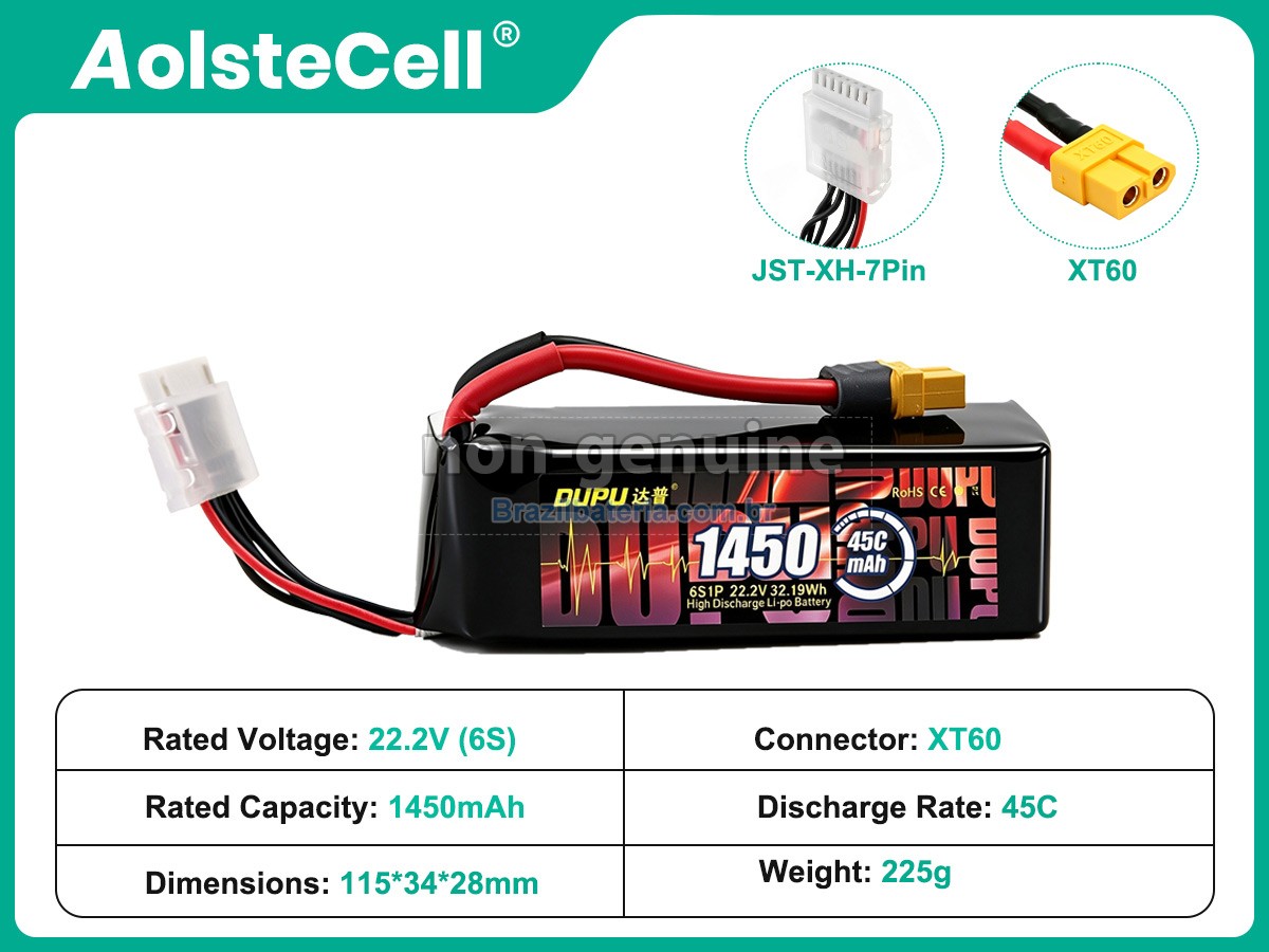 Bateria para AolsteCell 22.2V 1450MAH 45C XT60