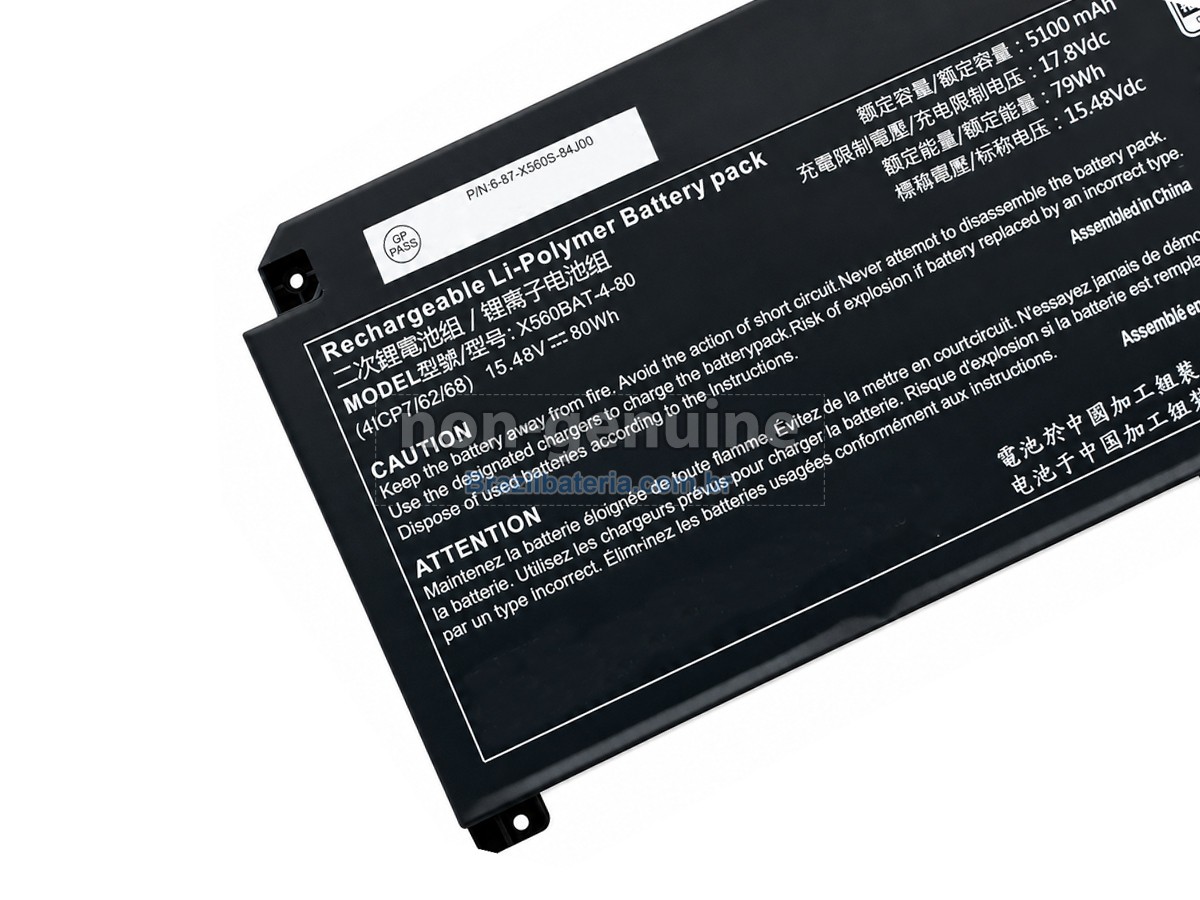 Bateria para Clevo 6-87-X560S-81N00