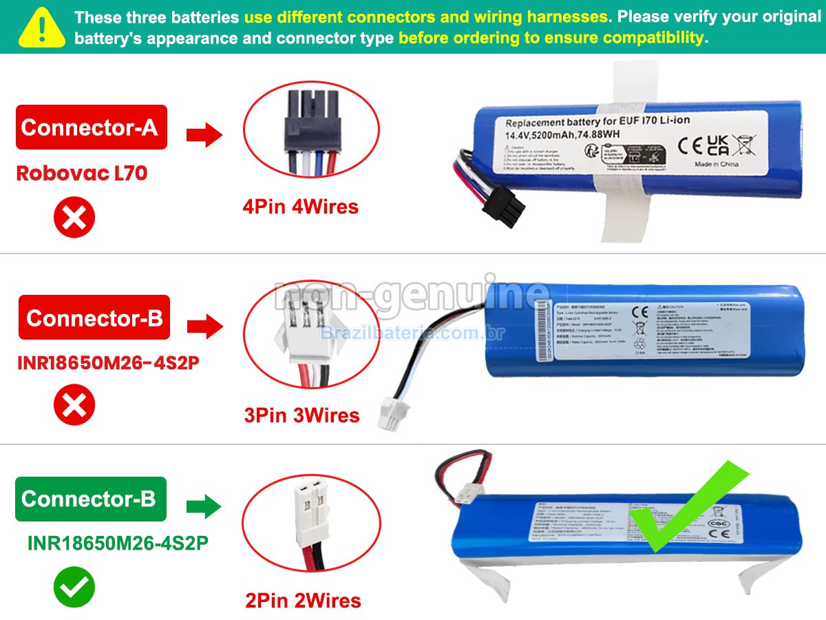 Bateria para Eufy INR18650M26-4S2P