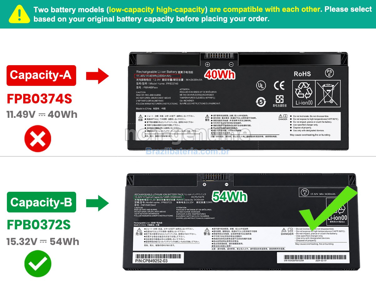 Bateria para Fujitsu FMVNBPXXX