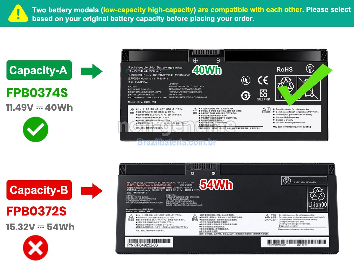 Bateria para Fujitsu FMVNBPXXX