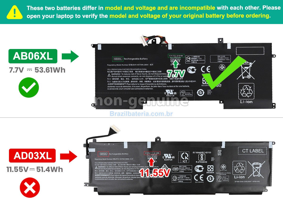 Bateria para HP Envy 13-AD053TX