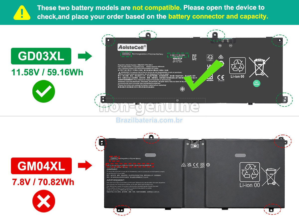 Bateria para HP OmniBook X 14-KA0000NE