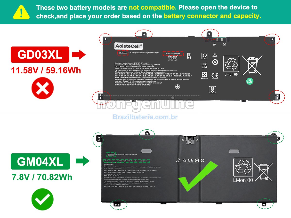 Bateria para HP OmniBook X 14-KA0000NE