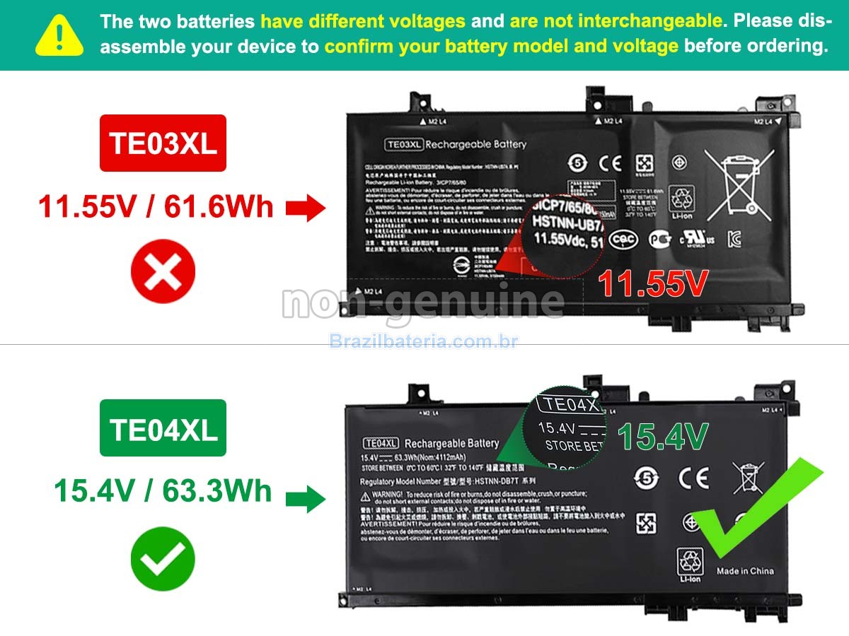 Bateria para HP Omen 15-AX203NF