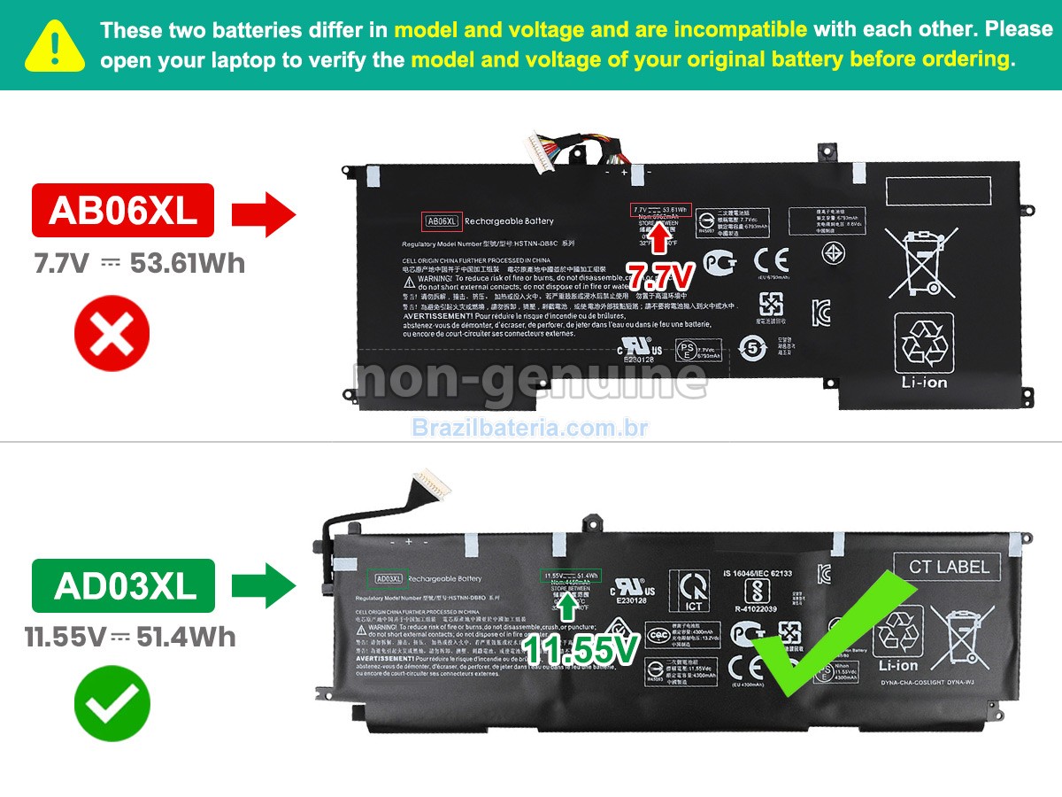 Bateria para HP Envy 13-AD053TX