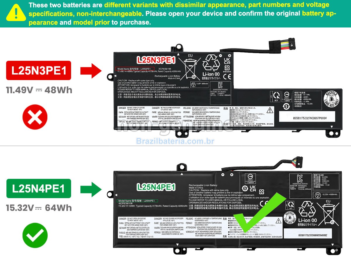 Bateria para Lenovo THINKBOOK 14 G9 IRL-21UY