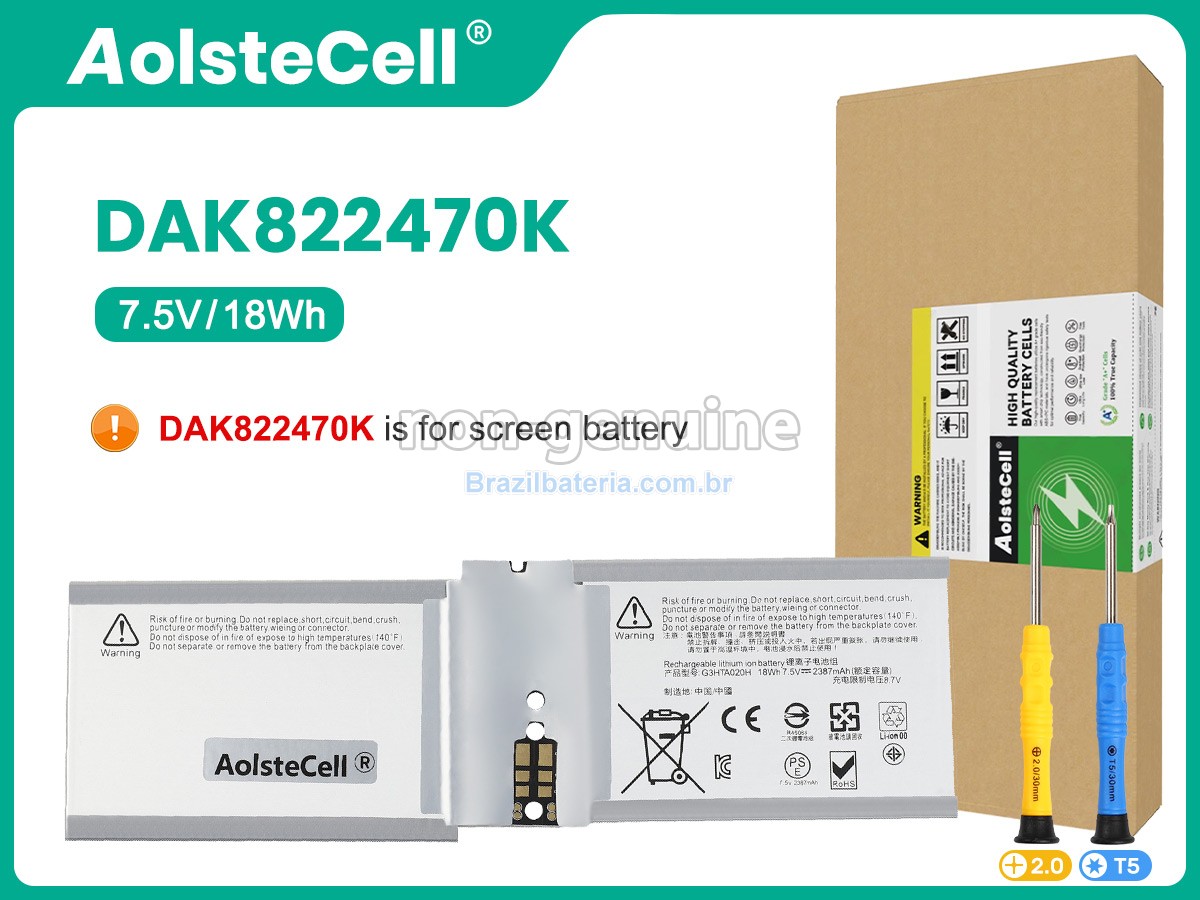 Bateria para Microsoft Surface BOOK 2 1832