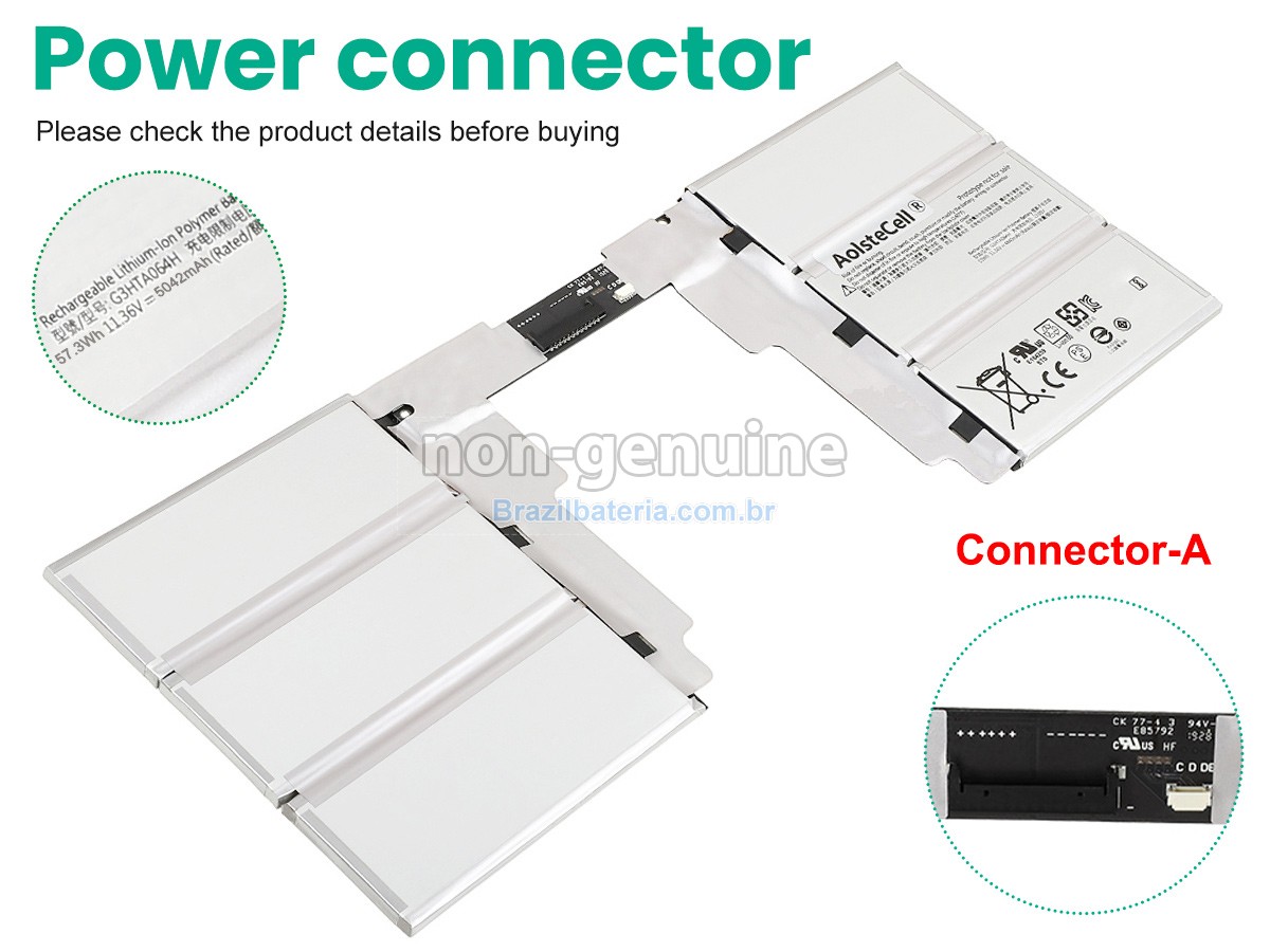 Bateria para Microsoft Surface BOOK2 KEYBOARD
