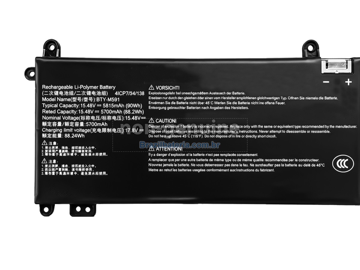 Bateria para MSI S9N-0W4J200-AQ2