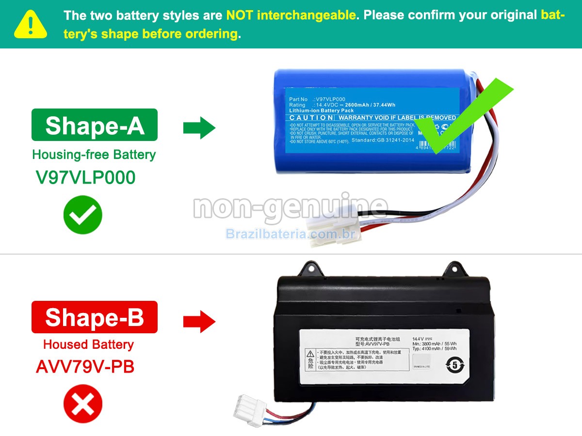 Bateria para Panasonic MC-RS877