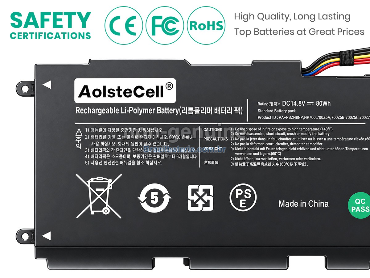 Bateria para Samsung NP770Z7E-S01UB