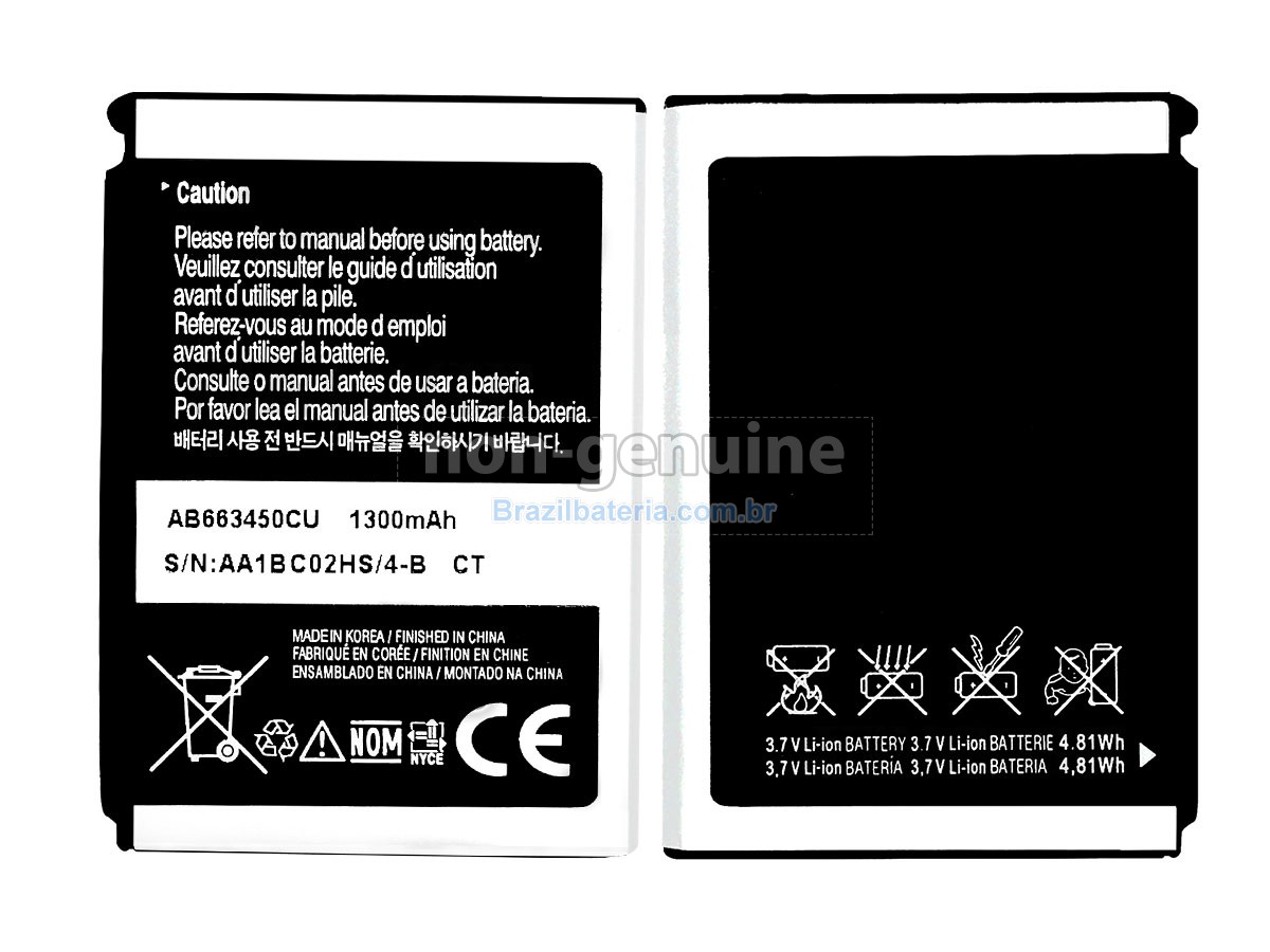 Bateria para Samsung AB653450CABSTD