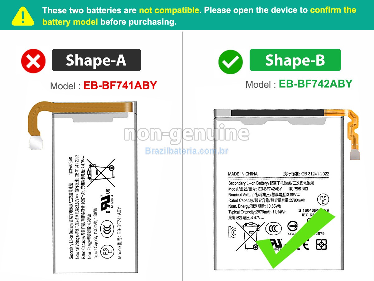 Bateria para Samsung Z FLIP 6