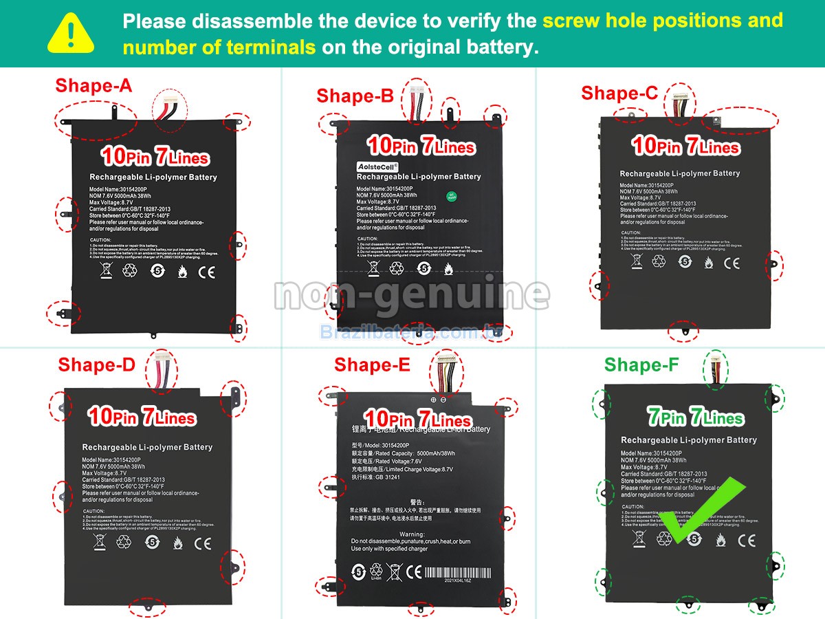 Bateria para Teclast F7 PRO