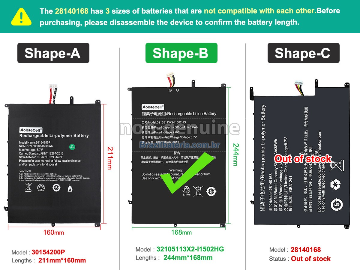 Bateria para Teclast 28140168