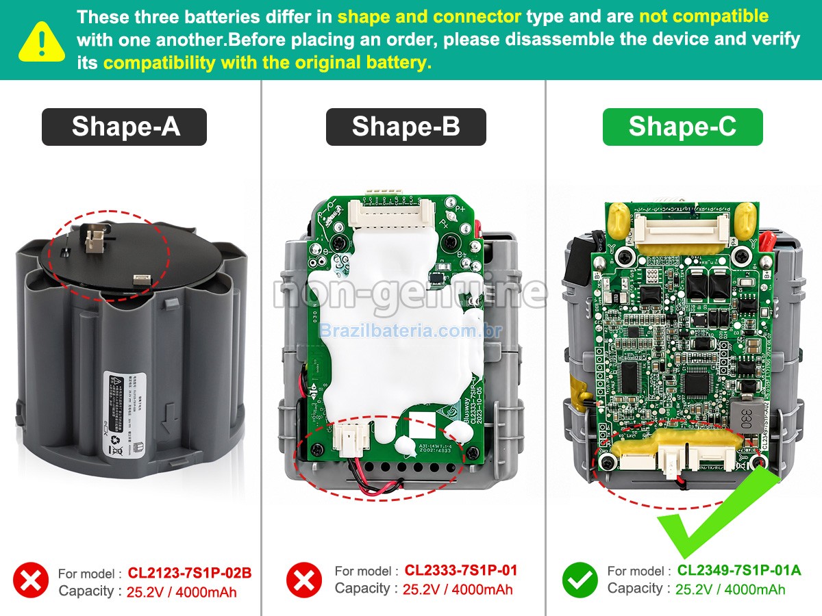 Bateria para Tineco FW28030ECN