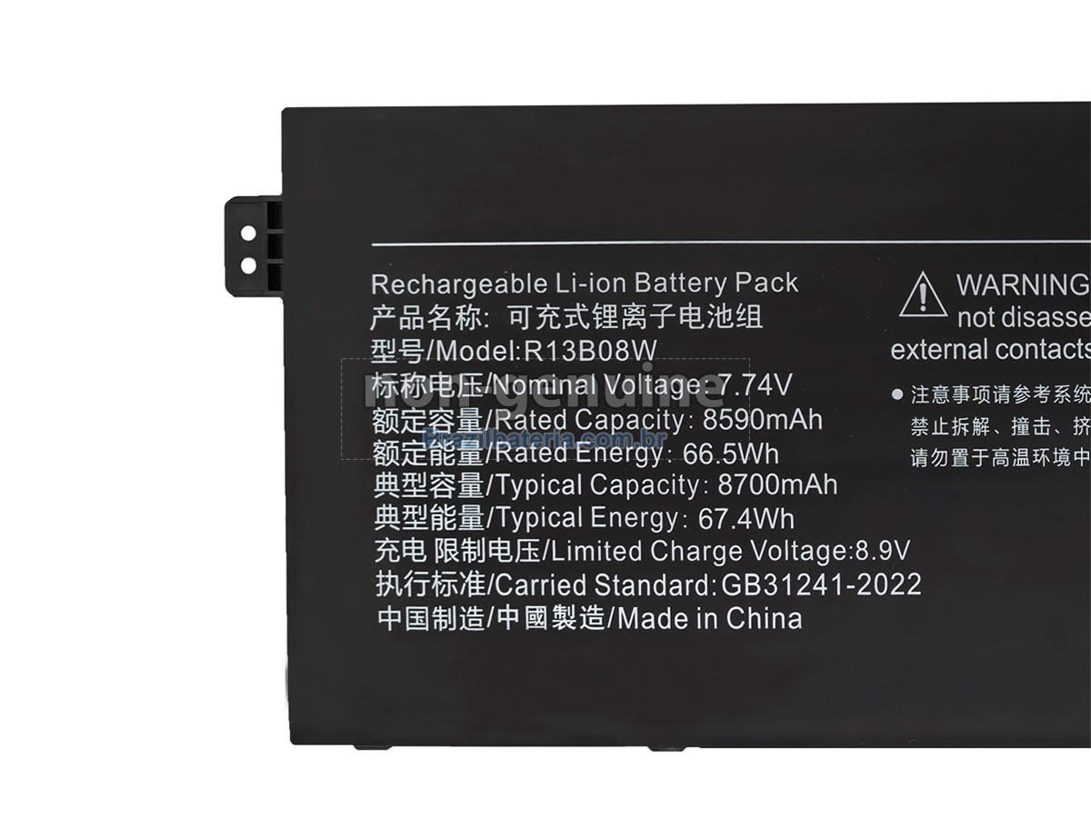 Bateria para XiaoMi REDMIBOOK AIR 13.3 INCH 2020