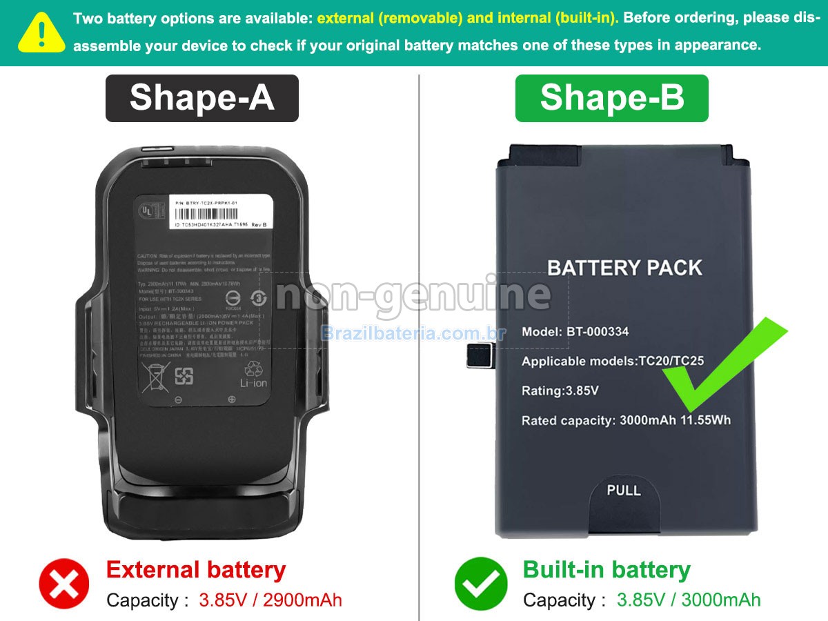 Bateria para Zebra BTRY-TC2X-PRPK1-01