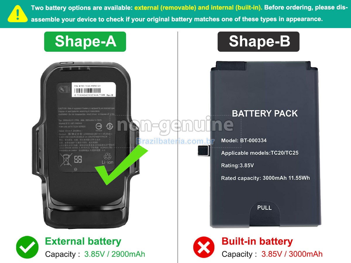 Bateria para Zebra BTRY-TC2X-PRPK1-01