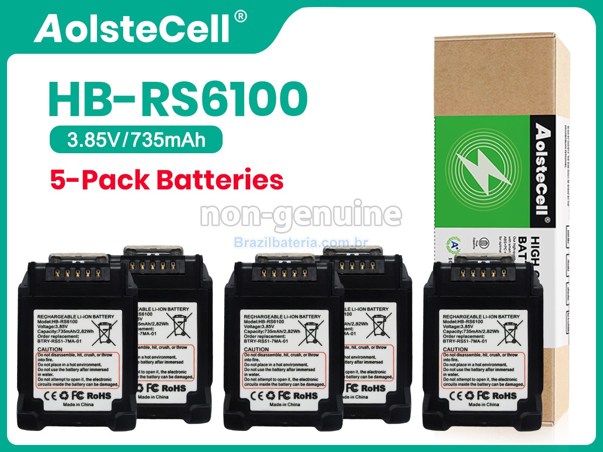 Bateria para Zebra RS5100 2D BLUETOOTH RING SCANNER