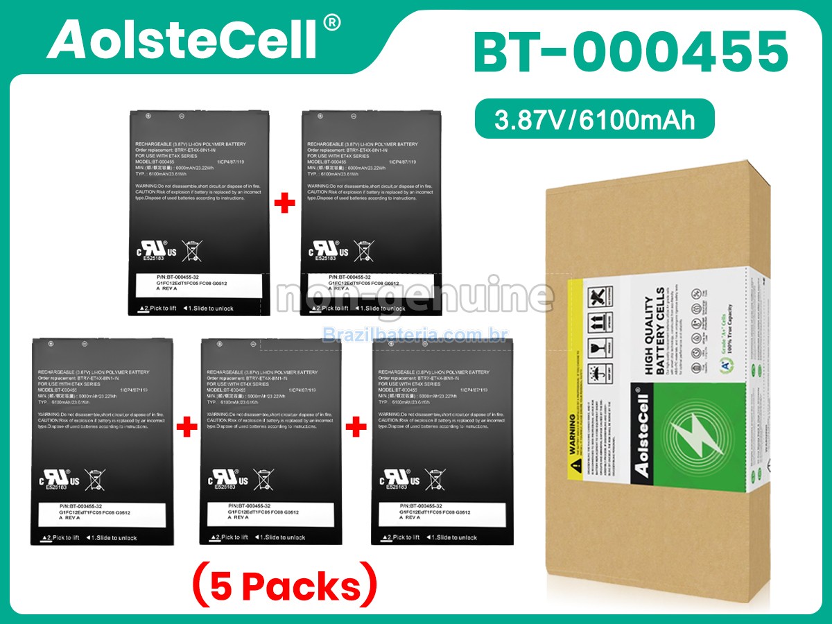 Bateria para Zebra BT-000455(1ICP4/87/119)