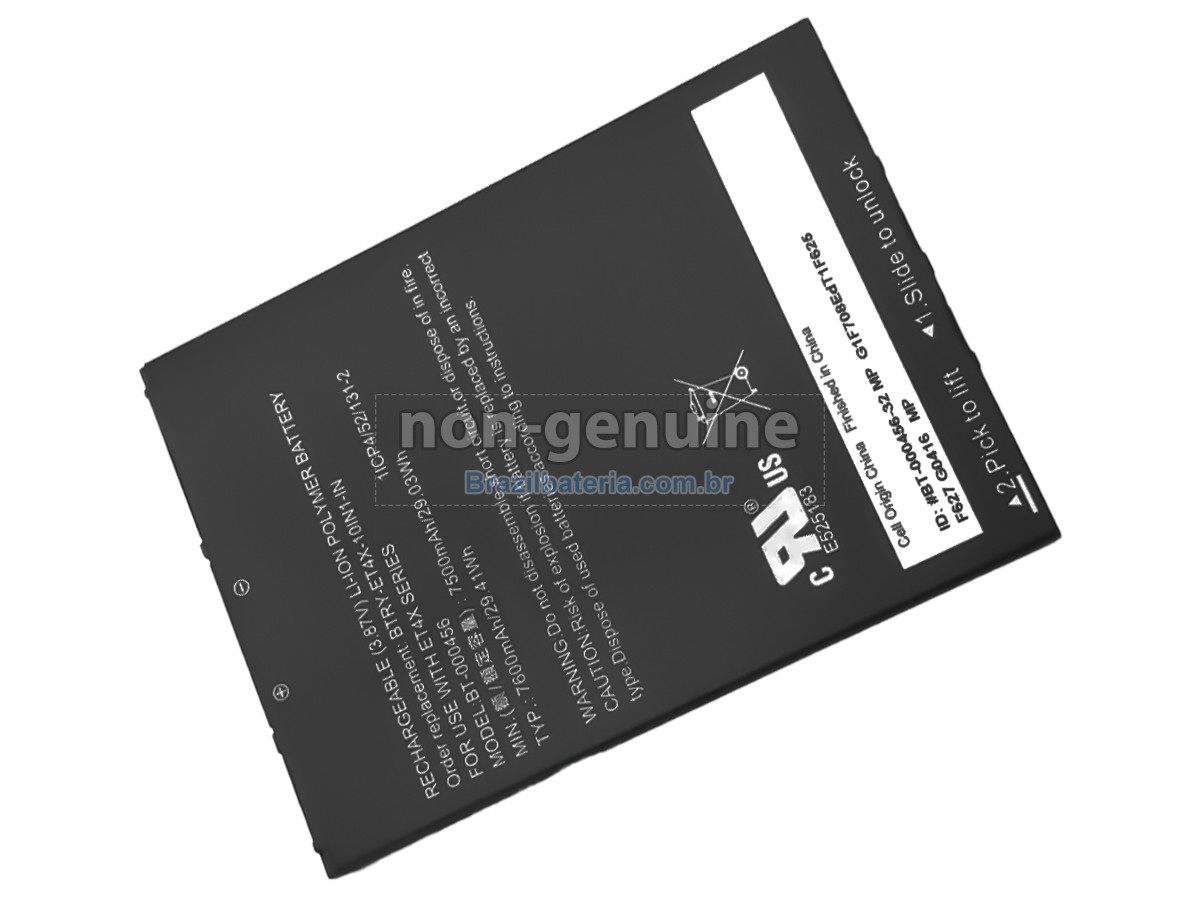 Bateria para Zebra BT-000456(1ICP4/52/131-2)